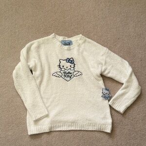 Hello Kitty Cream Sweater with Blue Details